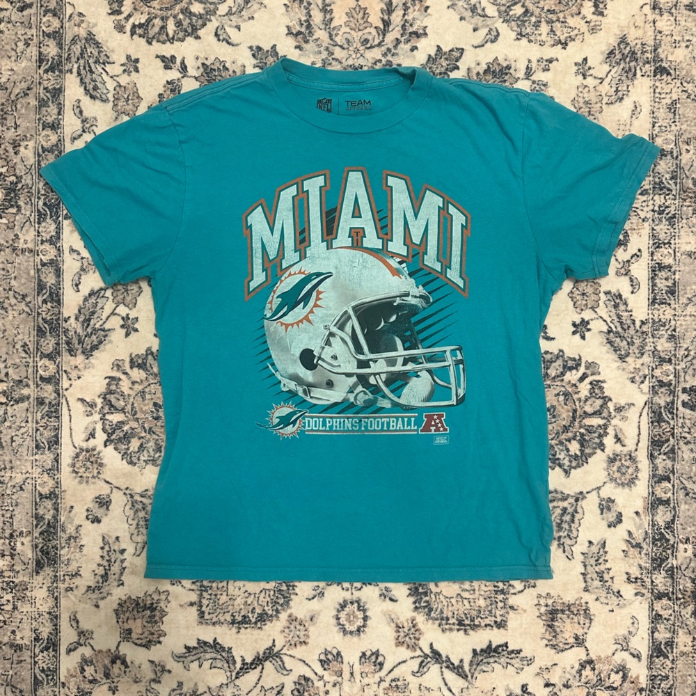 Hollister x NFL Men’s Teal Miami Dolphins T-Shirt Sz L